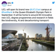UCL East新校区介绍及新增专业